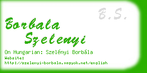 borbala szelenyi business card